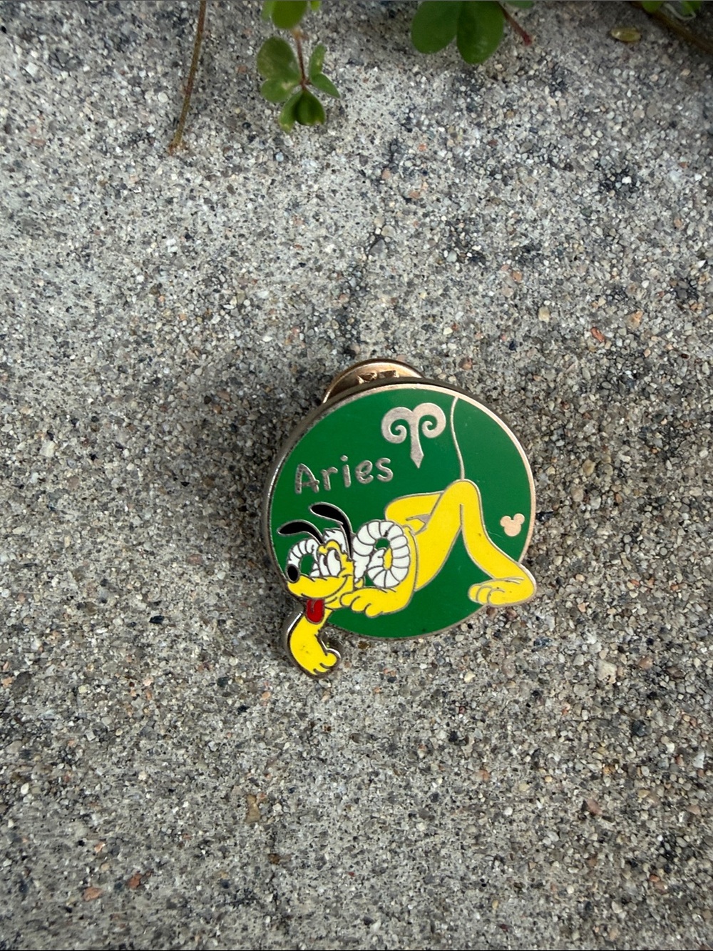 Disney Pluto Aries Enamel Pin - Yellow & Green